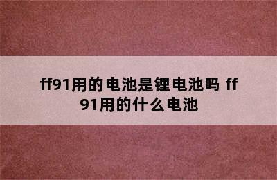 ff91用的电池是锂电池吗 ff91用的什么电池